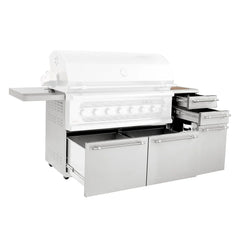 American Made Grills Cart for Muscle/Encore 54" Grills – Stainless Steel Freestanding Cart (CART-AMG54)