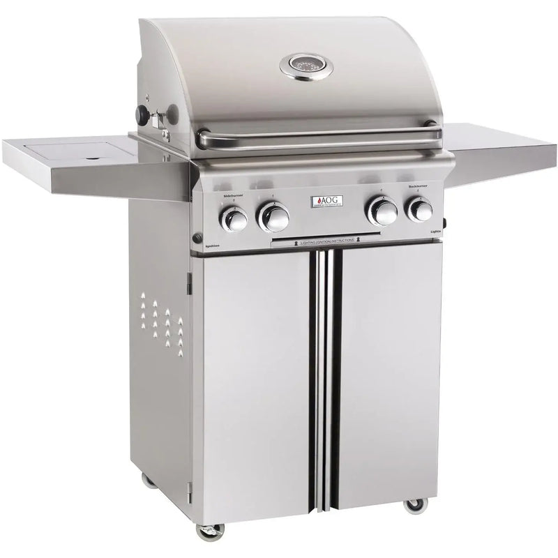 AOG American Outdoor Grill 24” L-Series Freestanding Gas Grill with Rotisserie & Back Burner 24PCL