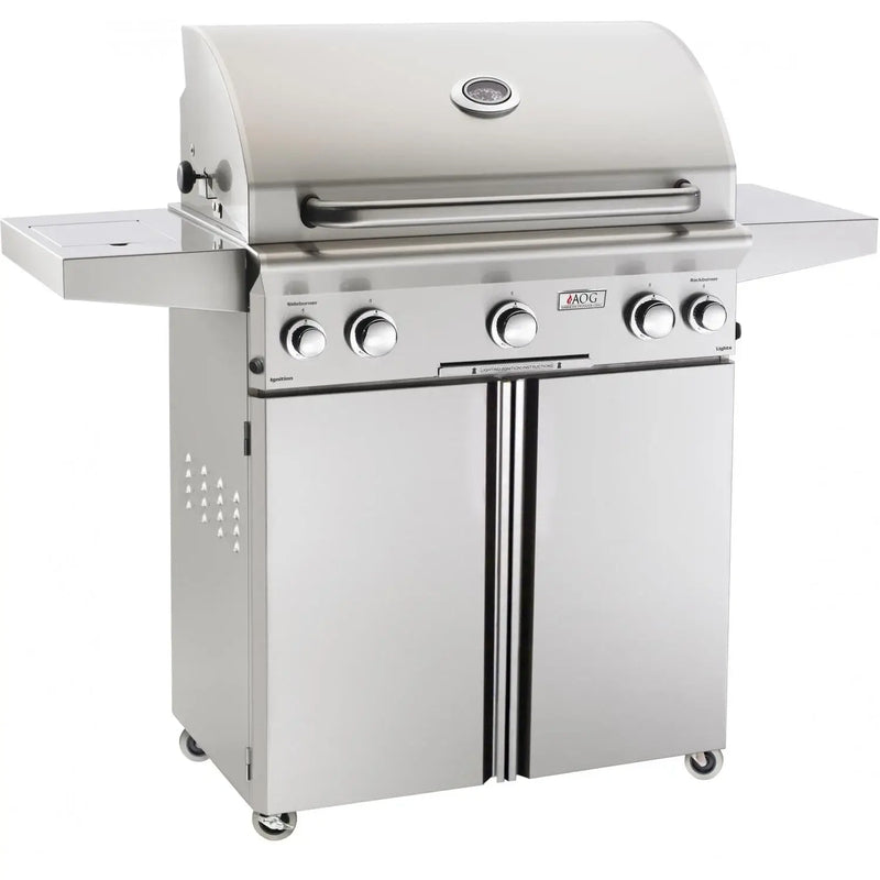 AOG American Outdoor Grill 30-Inch L-Series Gas Grill with Rotisserie & Side Burner 30PCL