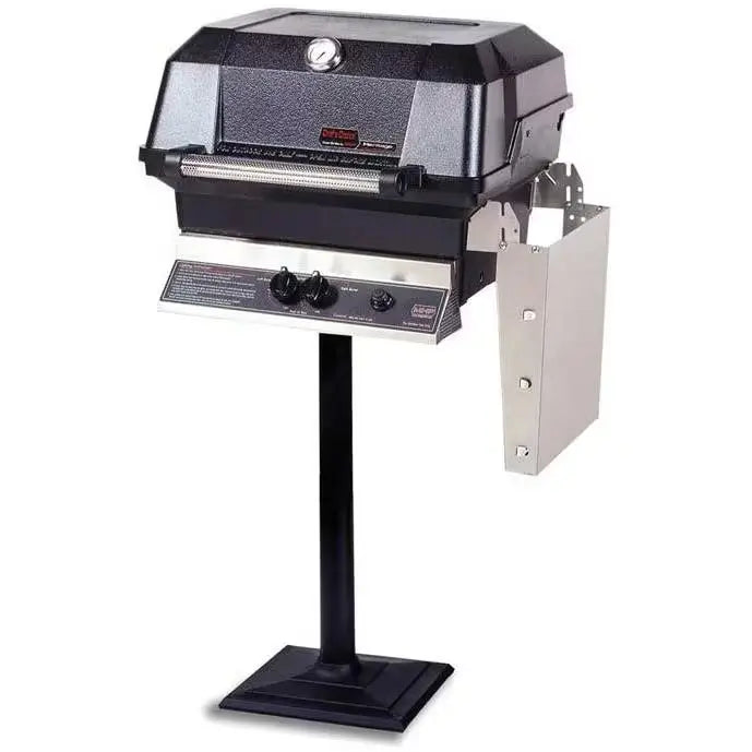 MHP JNR4DD Gas Grill With Stainless Steel Shelves And Stainless Grids