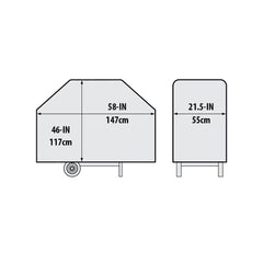 Broil King 68487 58-Inch Premium Polyester Grill Cover for Baron 400, Signet 70/90/320, Sovereign 20/70/90 Grills