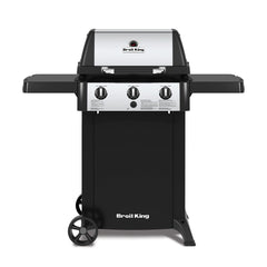 Broil King Gem 3-Burner Grill on 2-Wheel Cart, 24-Inches, Propane BK814154