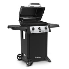 Broil King Gem 3-Burner Grill on 2-Wheel Cart, 24-Inches, Propane BK814154