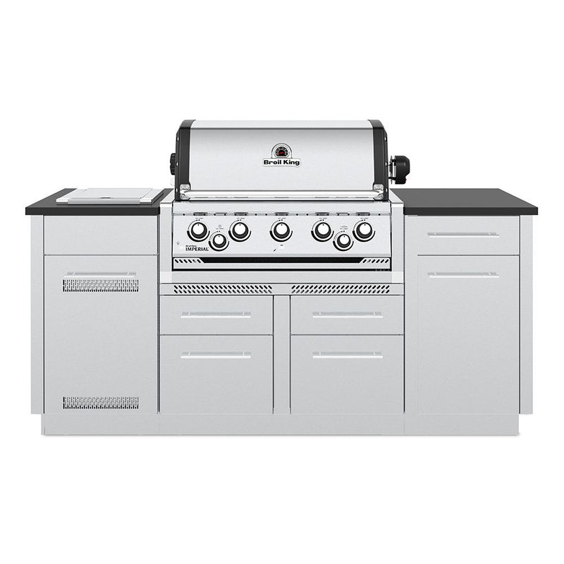 Broil King Imperial S590i Stainless Steel 5-Burner Gas Grill Island, 79-Inches BK896844