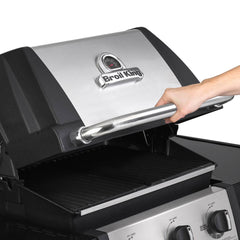 Broil King Monarch 390 3-Burner Grill on 2-Wheel Cart with Side Burner, 22-Inches BK834284