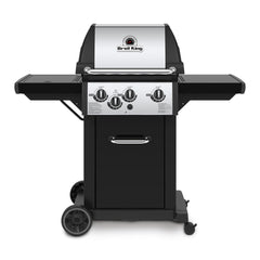 Broil King MONARCH 340 3-Burner Grill on 2-Wheel Cart with Side Burner, 22-Inches BK834264