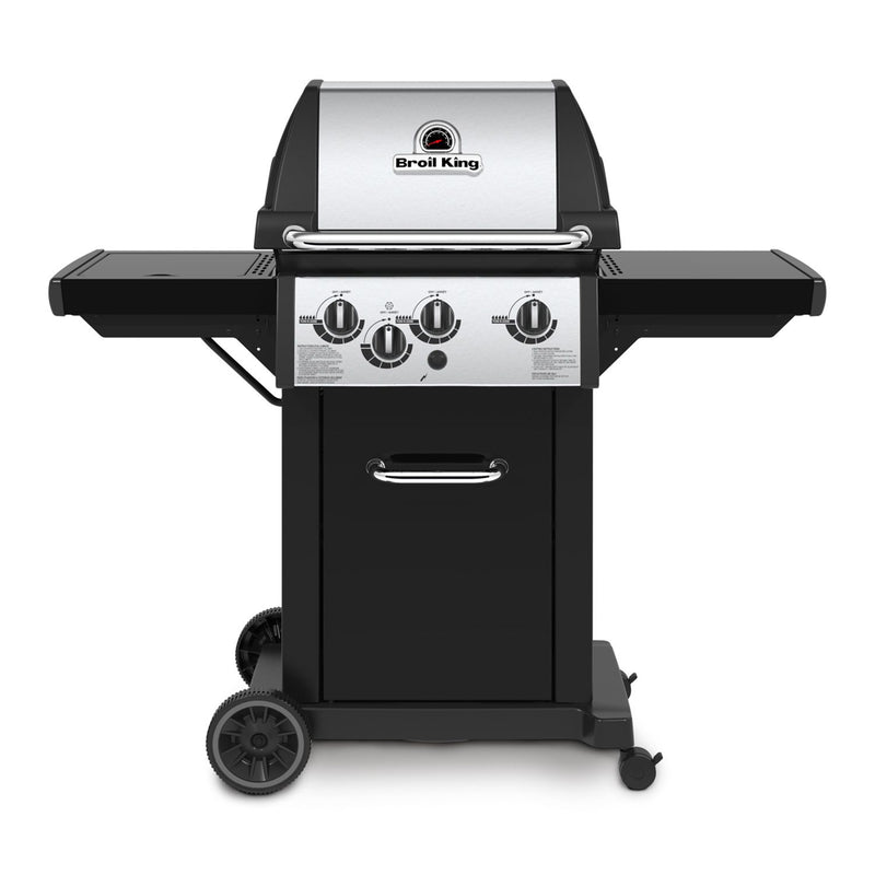 Broil King MONARCH 340 3-Burner Grill on 2-Wheel Cart with Side Burner, 22-Inches BK834264