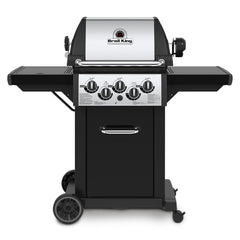 Broil King Monarch 390 3-Burner Grill on 2-Wheel Cart with Side Burner, 22-Inches BK834284