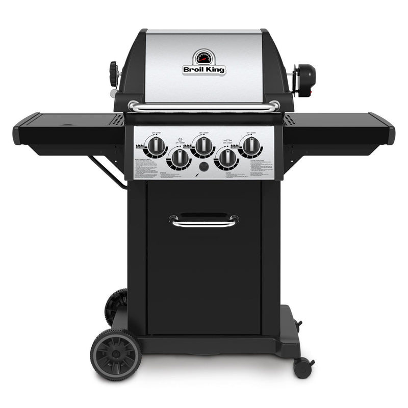 Broil King Monarch 390 3-Burner Grill on 2-Wheel Cart with Side Burner, 22-Inches BK834284