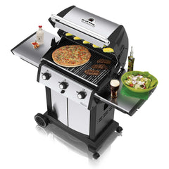 Broil King Signet 320 3-Burner Grill on 2-Wheel Cart, 25.5-Inches BK946854