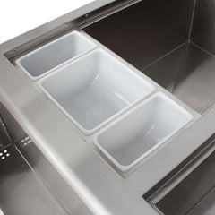 Blaze 30-Inch Outdoor Beverage Center with Hot/Cold Faucet and Ice Bin – Stainless Steel Prep Station