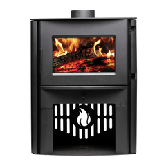 Breckwell Standard Size Area Stove Series Wood-Burning Stove on Pedestal High Efficiency Indoor SW2.0