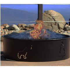 Buck Stove 24-inch Wood Burning Fire Ring with Wildlife Cutout Pattern MA FRING24