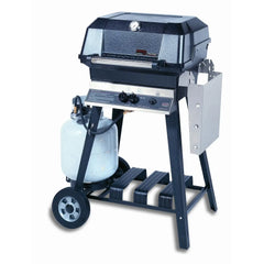 MHP JNR4DD Gas Grill With Stainless Steel Shelves And Stainless Grids