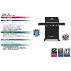Broil King Crown 410 Stainless Steel Gas Grill, 57-Inches BK865054