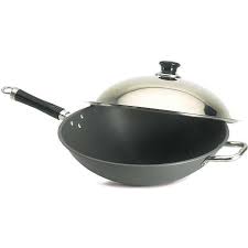Wok 15” Hard Anodized with Stainless Steel Cover 3572
