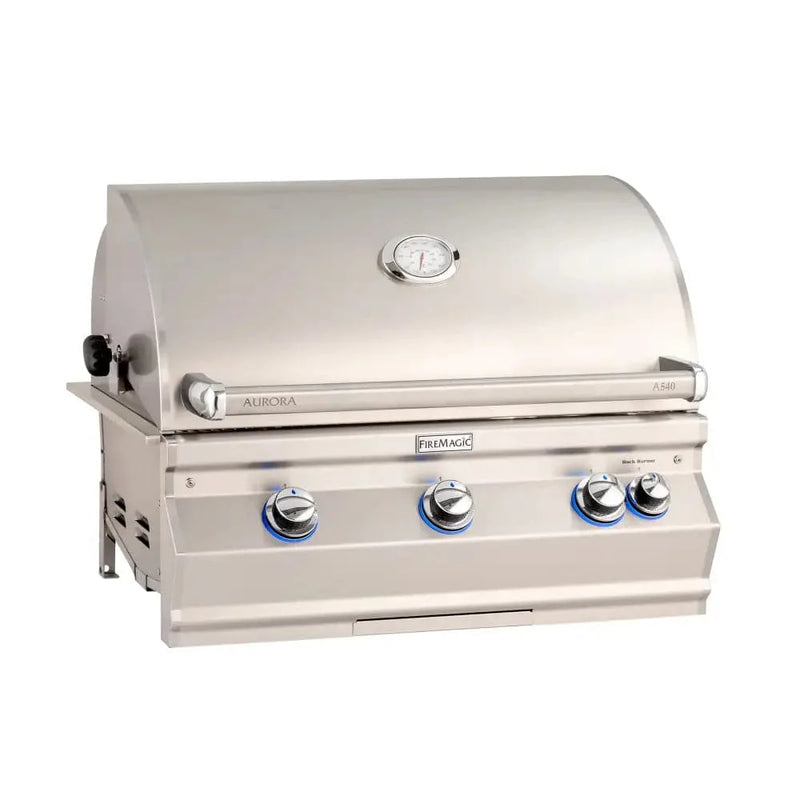 Fire Magic 30-Inch Aurora Built-In Gas Grill With Back Burner & Rotisserie Kit A540I-8EAN