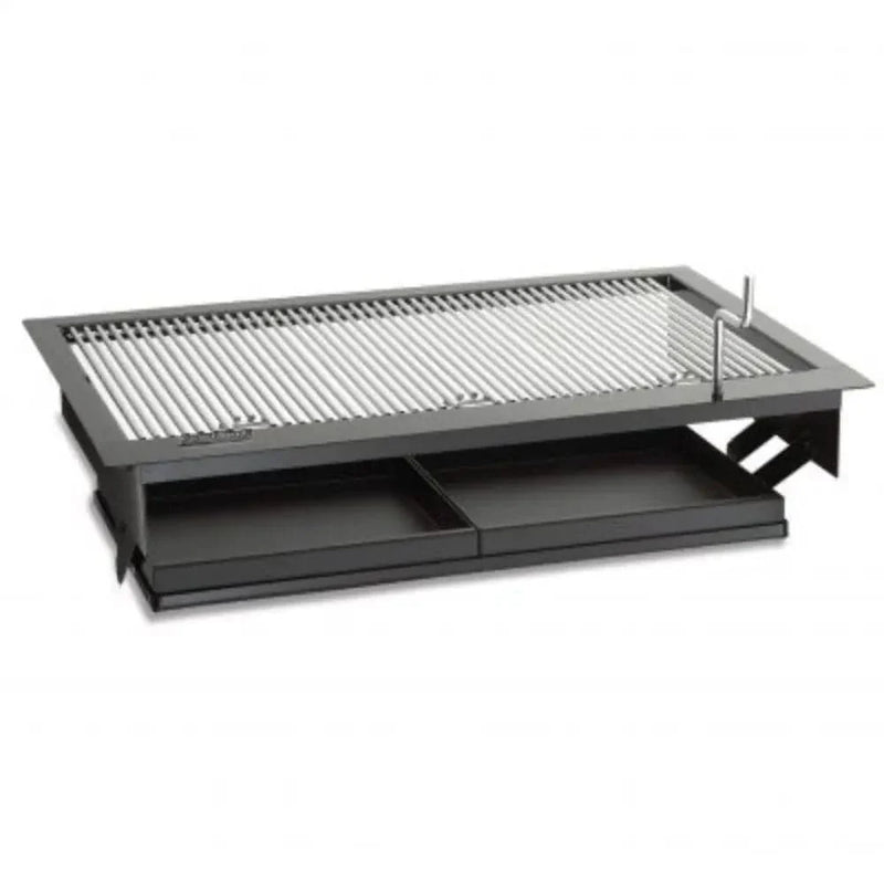 Fire Magic Legacy 24-Inch Charcoal Firemaster Drop-In Grill - Black Powder Coat 3329