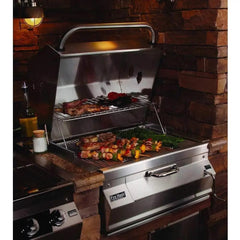 Fire Magic Legacy 24-Inch Built-In Charcoal Grill with Smoker Hood - 12-SC01C-A