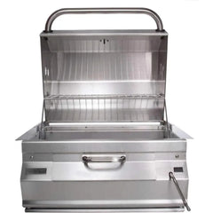 Fire Magic Legacy 24-Inch Built-In Charcoal Grill with Smoker Hood - 12-SC01C-A