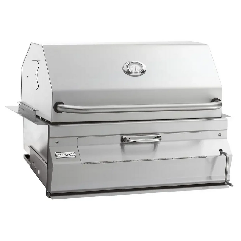 Fire Magic Legacy 30-Inch Built-In Charcoal Grill with Smoker Hood - 14-SC01C-A