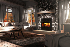 Valcourt Lafayette II Wood-Burning Fireplace Package Indoor FP10R + VA10RE + VA10FA06 + VA10L Series