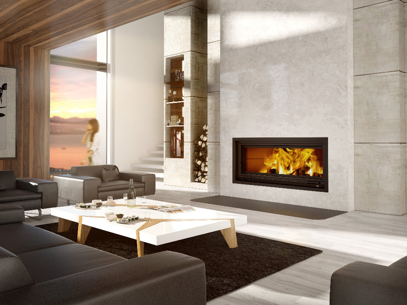 Valcourt St. Laurent Linear Wood-Burning Fireplace Package Indoor FP16 + VAM + VA16 Series
