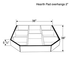 Diamond Hearths Oak Risers Indoor DH-PED
