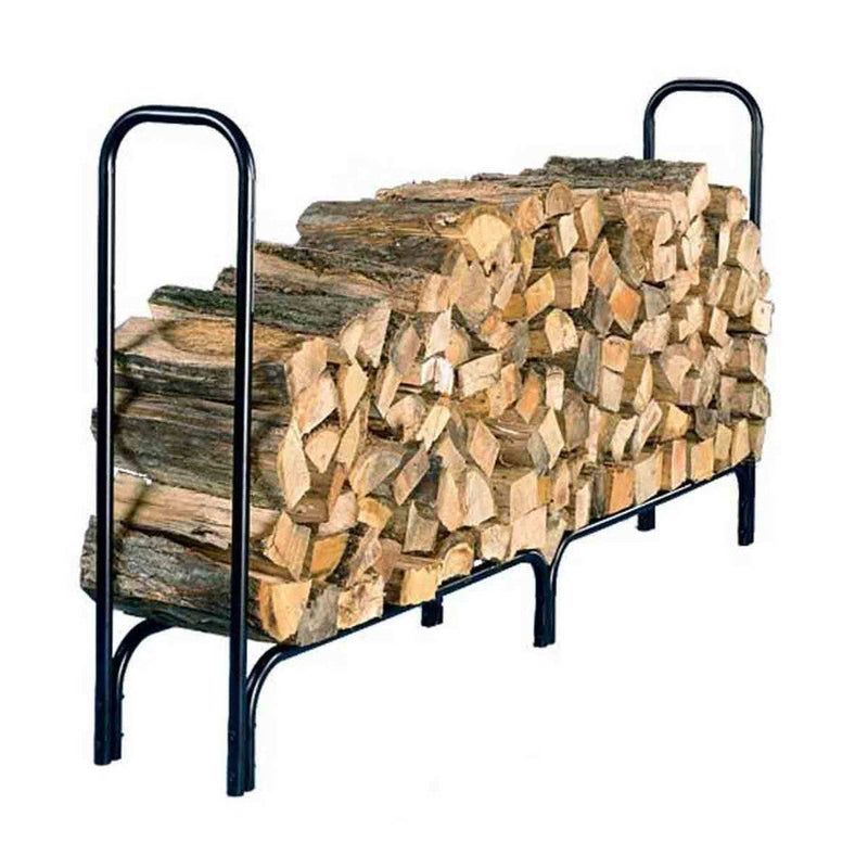 HY-C 96 Inch Tubular Black Log Rack Indoor SLRL
