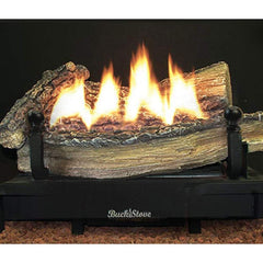 Buck Stove 18-inch Ceramic Series Vent-Free Log Set Thermostatic Shallow Depth GL CR8TNAT