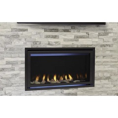 Majestic 32 Inch Jade Linear Contemporary Direct Vent Natural Gas Fireplace with IntelliFire Touch Ignition System JADE32IN-B