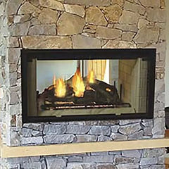 Majestic 42 Inch Designer See-Through Radiant Wood Burning Fireplace DSR42