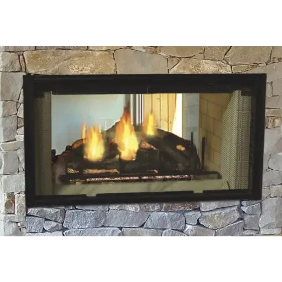 Majestic 42 Inch Designer See-Through Radiant Wood Burning Fireplace DSR42