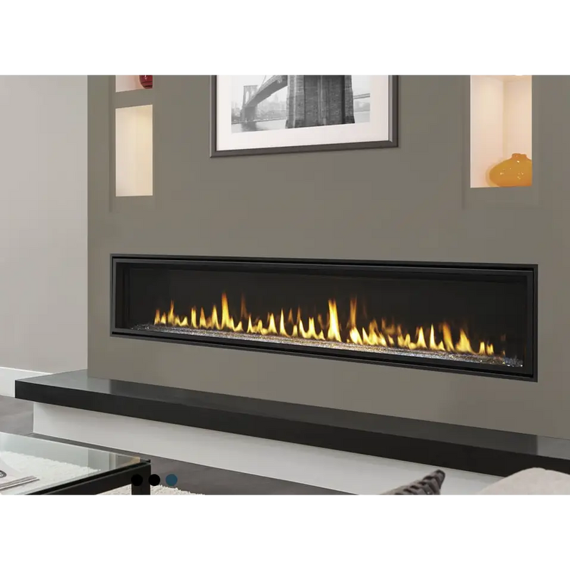 Majestic 60 Inch Echelon II Linear Single View Contemporary Direct Vent Natural Gas Fireplace with IntelliFire Touch Ignition System ECHEL60IN-C