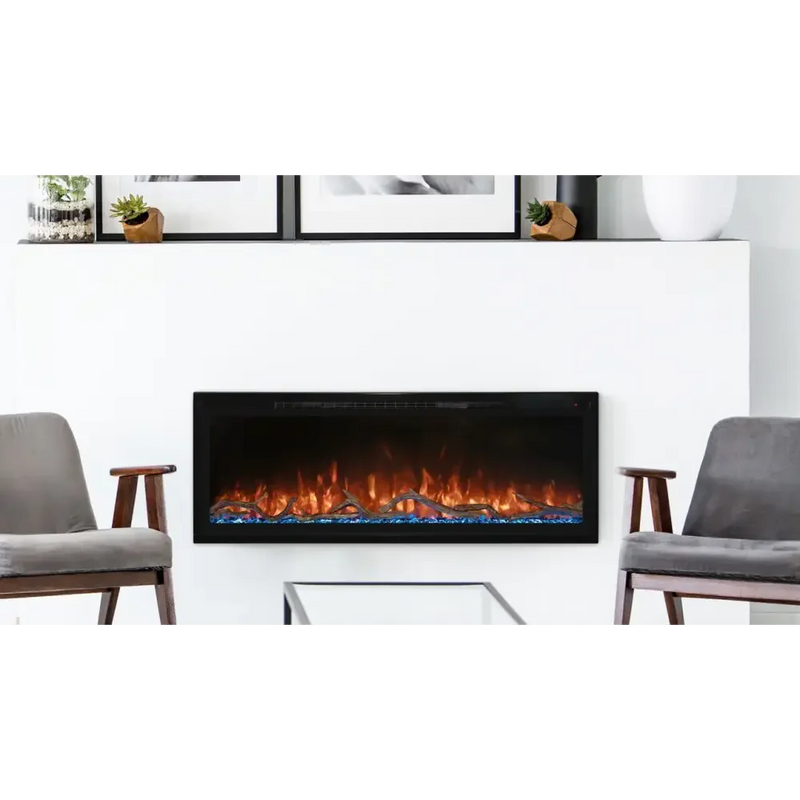 Modern Flames 100 Inch Spectrum Slimline Recessed/Wall Mount Electric Fireplace SPS-100B