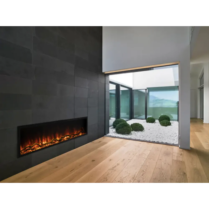 Modern Flames 96 Inch Landscape Pro Slim Built In Electric Fireplace LPS-9614