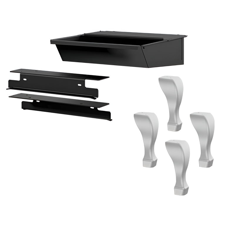 Brushed Nickel Cast Iron Traditional Legs With Ash Drawer - OA10228