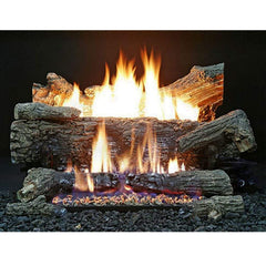 Buck Stove EV100 EV200 Ceramic Oak Vent Free Deluxe Log Set