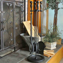Pilgrim 5 Piece Matte Black Tool Set Iron Ball Handles 18029