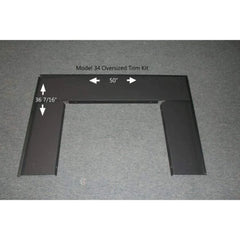Buck Stove Oversize Trim Kit for Gas and Wood Stove Indoor PA FP38412-BLK