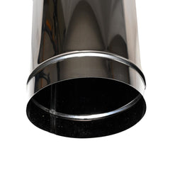 6" x 48" DuraBlack Stainless Steel Single-Wall Pipe - 6DBK-48SS