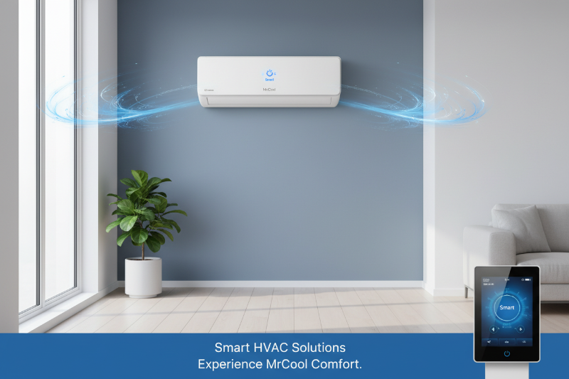 Wall-mounted mini split in a comfortable living space