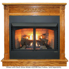 Buck Stove Standard Dark Oak Mantel for Gas Stoves and Fireboxes Mantel Indoor PA KDM Series