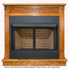 Buck Stove Standard Dark Oak Mantel for Gas Stoves and Fireboxes Mantel Indoor PA KDM Series