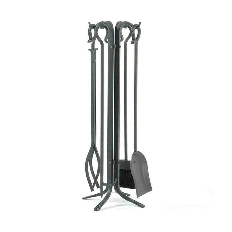 Pilgrim Forged Hearth 28 Inch Black Matte Fireplace Tool Set Indoor 18003