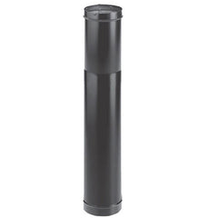 6" DuraBlack 44" - 68" Telescoping Black Stove Pipe Length - 6DBK-TL