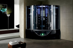 Maya Bath Valencia Steam Shower – Compact Corner Whirlpool Spa with TV, MP3 Audio & Full-Body Massage