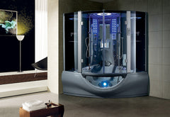 Maya Bath Valencia Steam Shower – Compact Corner Whirlpool Spa with TV, MP3 Audio & Full-Body Massage