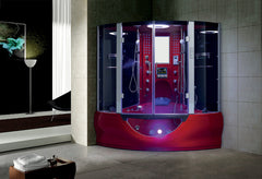 Maya Bath Valencia Steam Shower – Compact Corner Whirlpool Spa with TV, MP3 Audio & Full-Body Massage