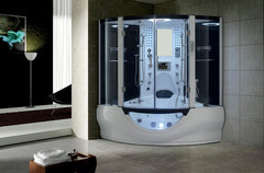Maya Bath Valencia Steam Shower – Compact Corner Whirlpool Spa with TV, MP3 Audio & Full-Body Massage